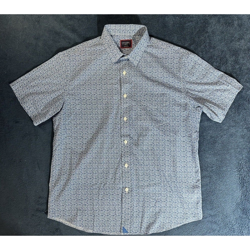 Lot Of 2 Untuckit Shirt Mens Medium Button Up Short Sleeve